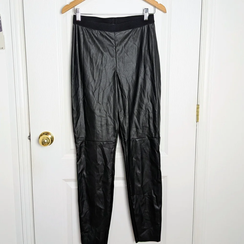 HUGO by Hugo Boss Faux Leather Slim Pants – Black – Women’s 8 - NWOT #129 - Picture 2 of 6